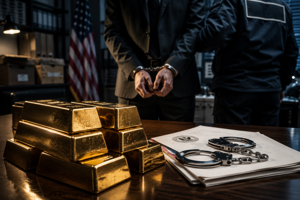 Current image: CIA official arrested gold bars