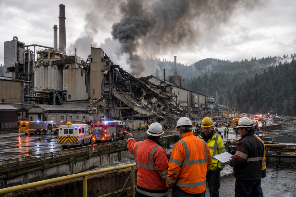 paper mill explosion workers